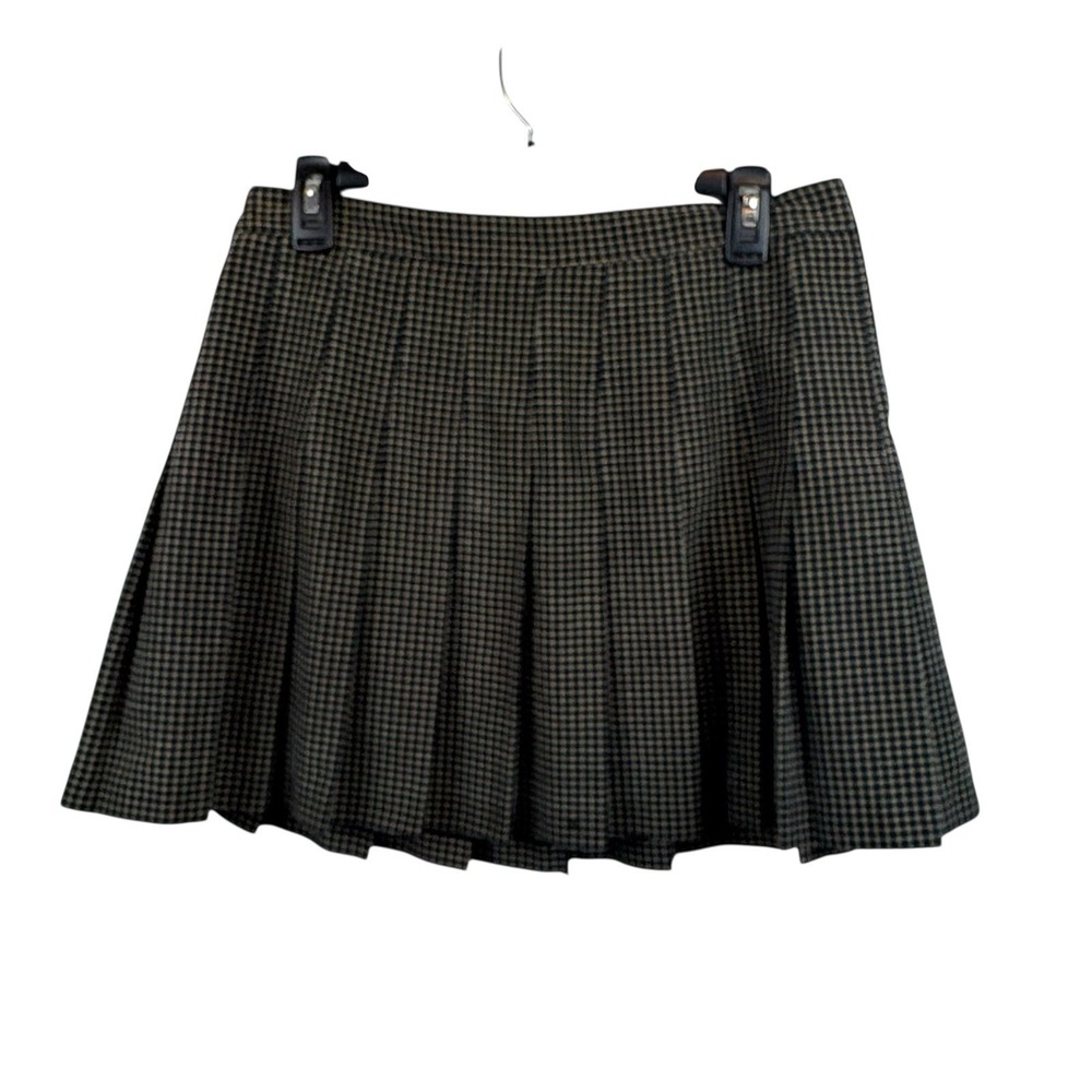 Vintage‎ 90's Tail Black Tan Plaid Pleated Tennis Skirt Size 12